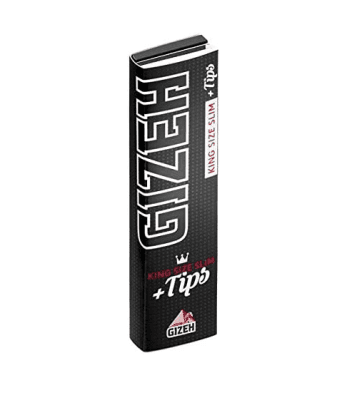 GIZEH BLACK® King Size Slim Extra Fine + Tips 34 Magnet